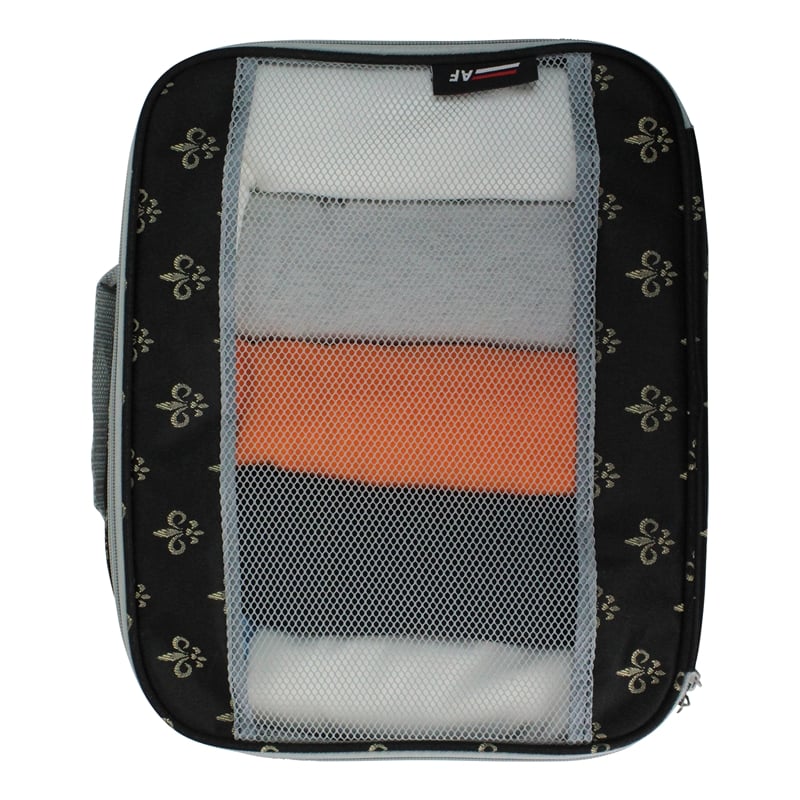 American Flyer Fleur De Lis 3 Piece Packing Cubes Set in Brown