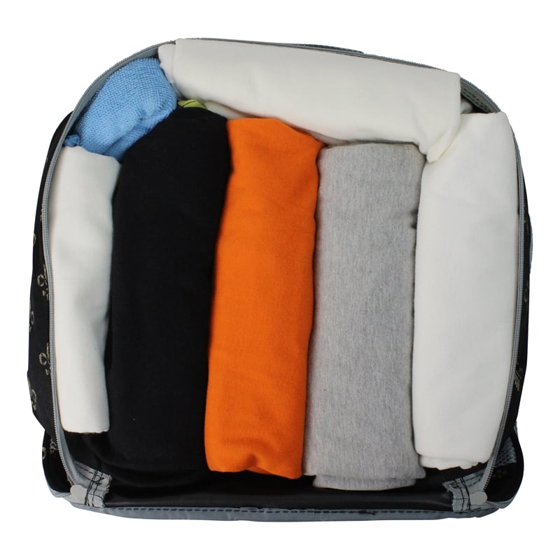 American Flyer Fleur De Lis 3 Piece Packing Cubes Set in Brown