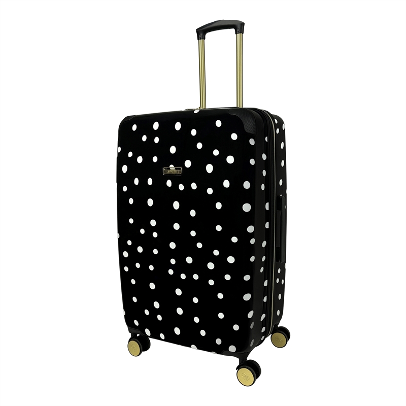 Jenni Chan Polka Dot 3-Piece Hardside Spinner Set in Black/White