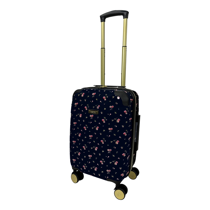 Jenni Chan Floral 3-Piece Hardside Spinner Set in Navy