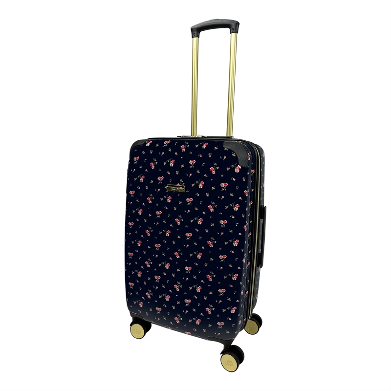 Jenni Chan Floral 3-Piece Hardside Spinner Set in Navy