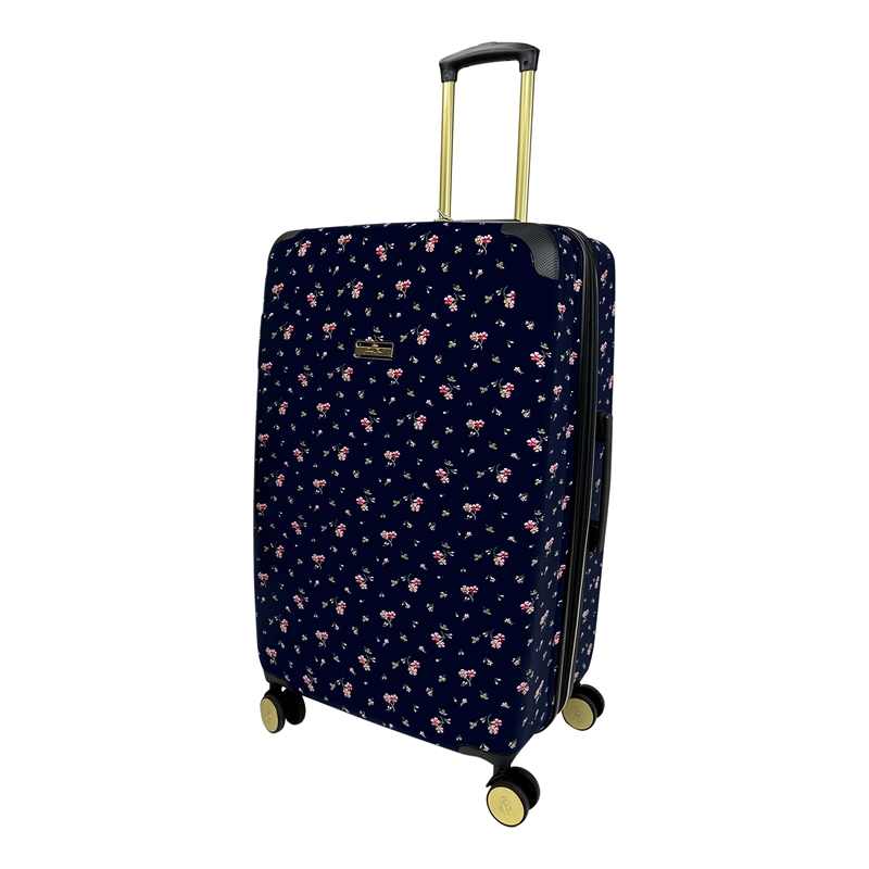 Jenni Chan Floral 3-Piece Hardside Spinner Set in Navy
