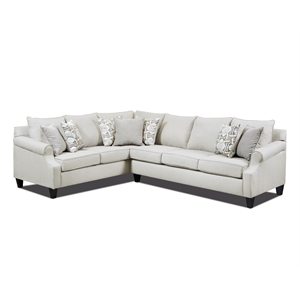 Havenwood 2-Piece Sectional with Accent Pillows in Cream