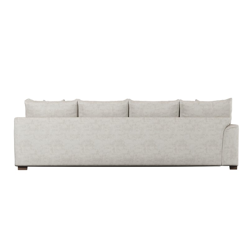 Franklin 2-Piece Sectional with Accent Pillows in Cream