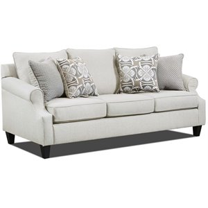 havenwood sofa with accent pillows in cream
