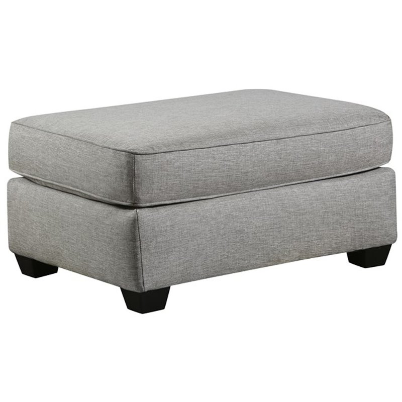 Amelia Chair Ottoman in Gray Fabric