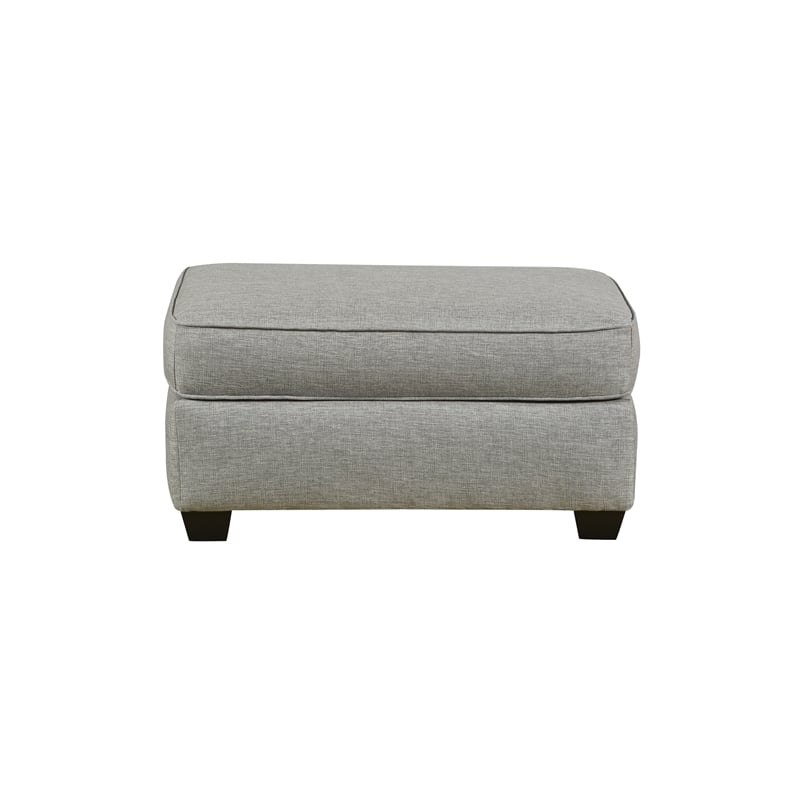 Amelia Chair Ottoman in Gray Fabric