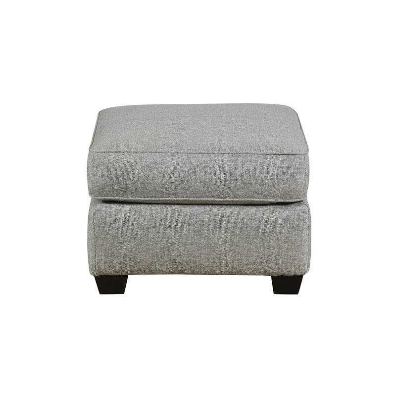 Amelia Chair Ottoman in Gray Fabric