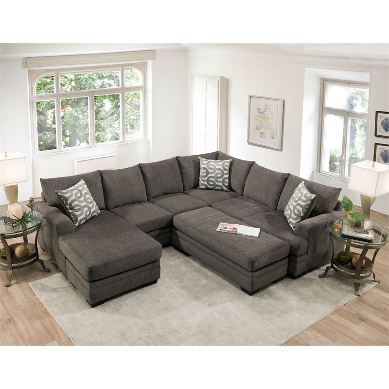 Franklin Storage Ottoman in Gray
