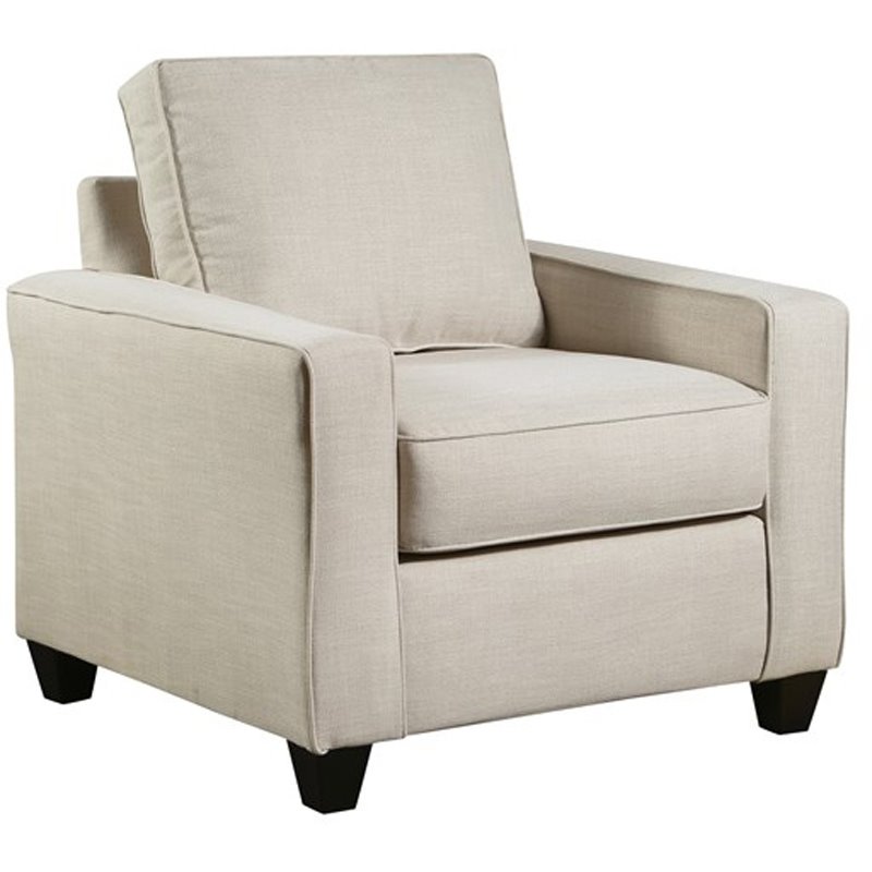 Oakleigh Accent Chair with Accent Pillows in Linen