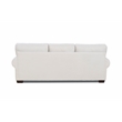 Traditional Chilmark Fabric Cream Color Round Arm Sofa With Pillows
