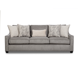 bagley slim track arm sofa in gray velvet