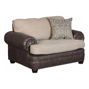 Behold Home Marco Arm Chair- Khaki Chenille