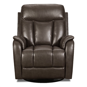 Behold Home Jamey Chocolate Swivel Glider Recliner