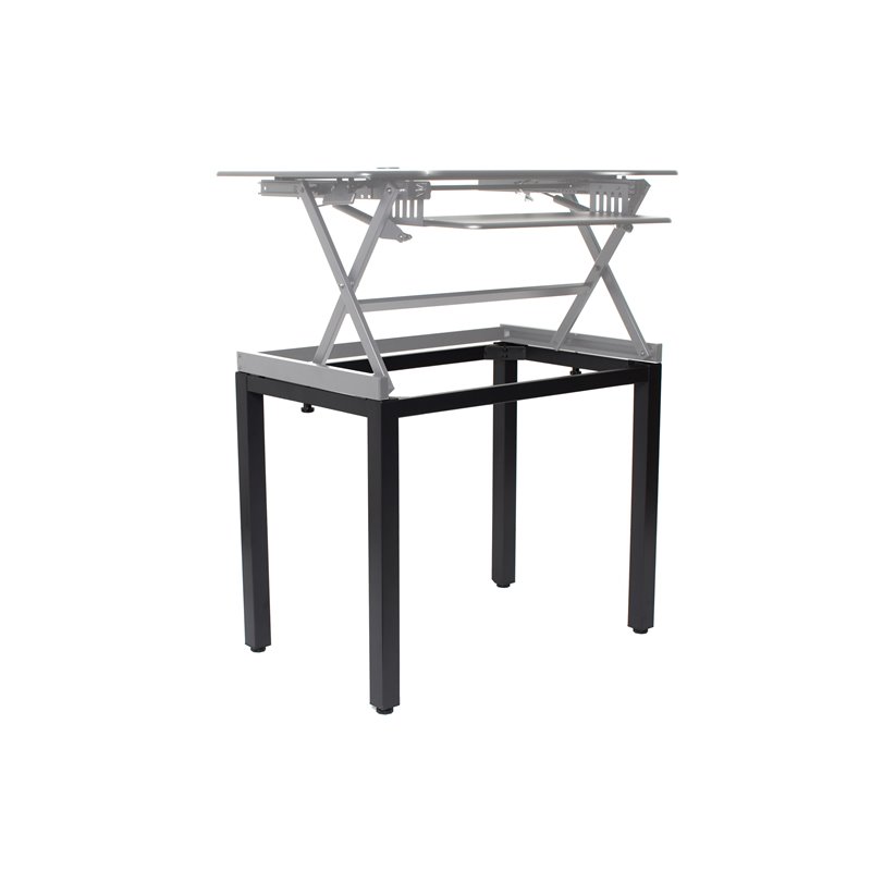 Rocelco Standing Desk Legs - For DADR-40 and DADR-46 (R DADRB-FS) in Black