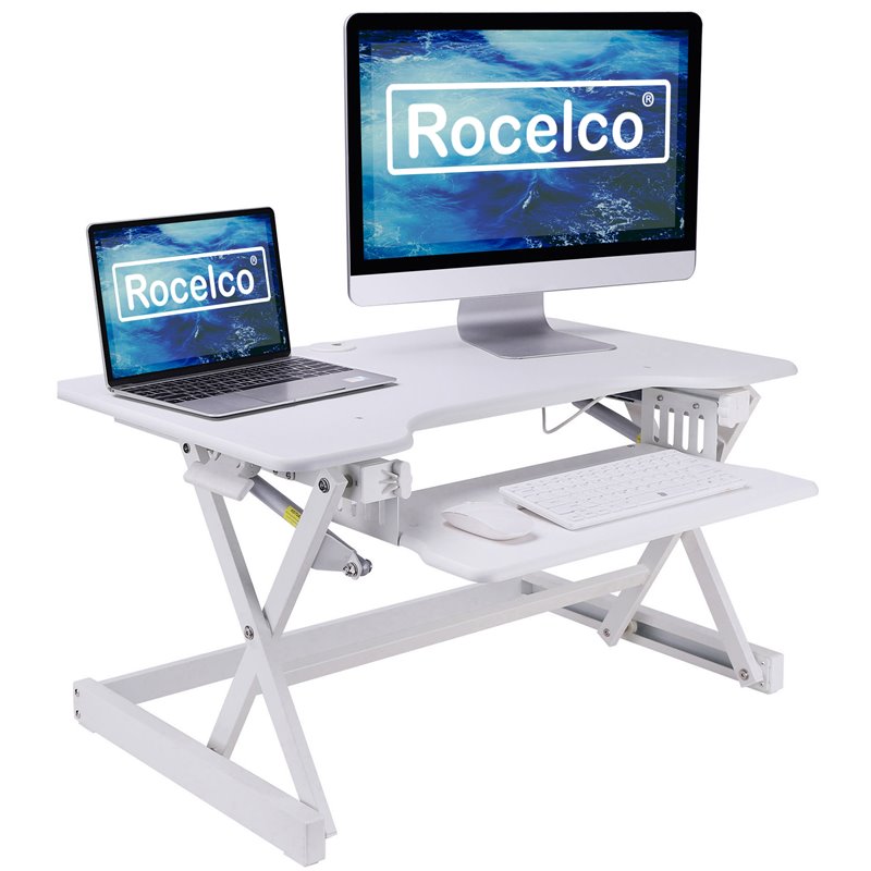 height adjustable standing desk converter