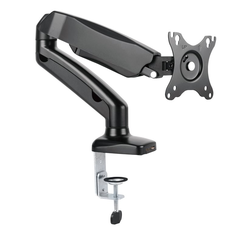 Rocelco Premium Desk Computer Monitor Mount/USB 2.0 and Audio Port Black (R MA1)