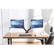 Rocelco Premium Double Monitor Desk Mount/USB 2.0 and Audio Port Black (R MA2)