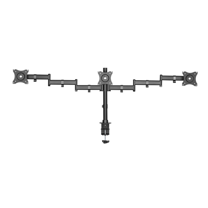 Rocelco Premium Triple Monitor Desk Mount - VESA pattern - Black (R DM3)