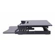 Rocelco Standing Desk Converter 31.5 in Dual Monitor Riser w/Tablet Mount Black