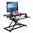 Rocelco Standing Desk Converter & Floor Mat 31.5 Inch Riser w/Tablet Mount Black