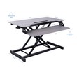 Rocelco Standing Desk Converter 31.5 in Dual Monitor Riser w/Tablet Mount Gray