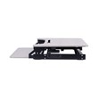 Rocelco Standing Desk Converter 31.5 in Dual Monitor Riser w/Tablet Mount Gray