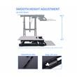 Rocelco Standing Desk Converter w/Dual Monitor Arm 31.5 in w/Tablet Holder Gray