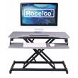 Rocelco Standing Desk Converter & Floor Mat 31.5 Inch Riser w/Tablet Mount Gray
