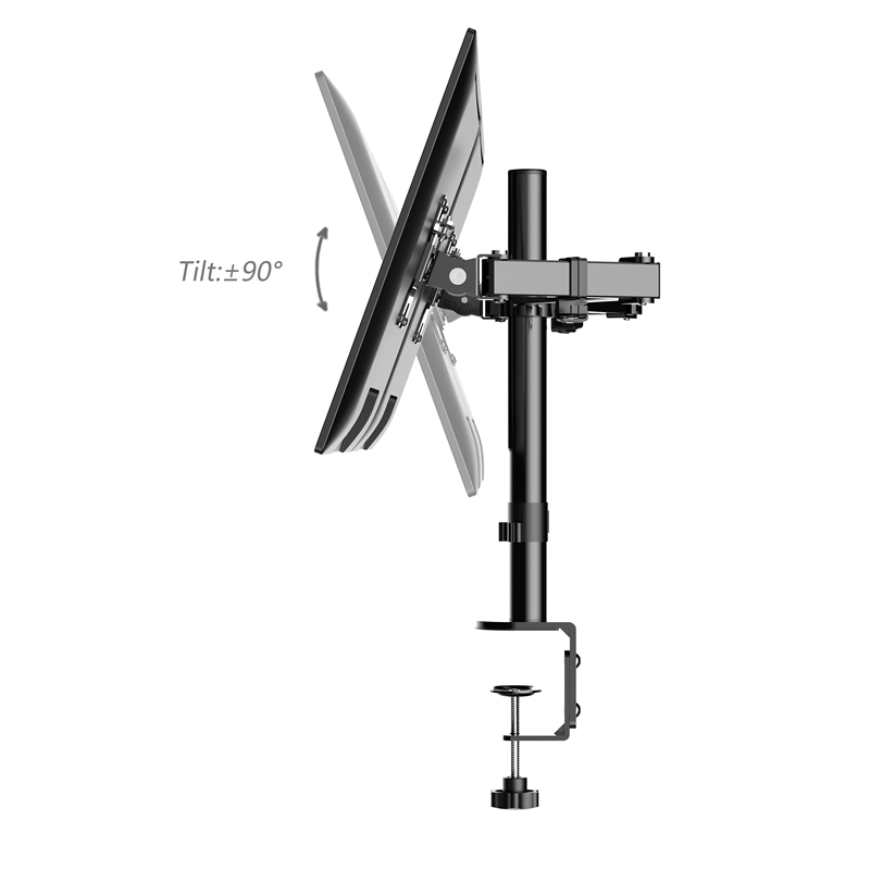Rocelco 46in Adjustable Standing Desk Converter Double Monitor Arm BUNDLE Black