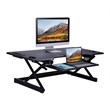 Rocelco 46in Adjustable Standing Desk Converter Double Monitor Arm BUNDLE Black