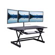 Rocelco 46in Adjustable Standing Desk Converter Double Monitor Arm BUNDLE Black