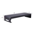 Rocelco 46in Adjustable Standing Desk Converter Double Monitor Arm BUNDLE Black