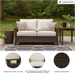 Afuera Living Outdoor Wicker Patio Loveseat in Medium Brown
