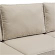 Afuera Living Outdoor Wicker Patio Sofa in Brown and Sand