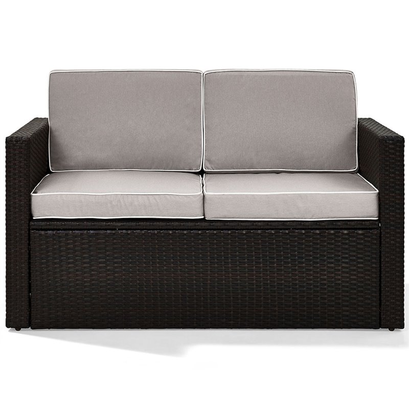 Coral coast berea outdoor wicker storage loveseat store with cushions