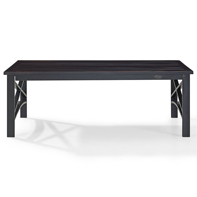 Afuera Living Coastal Metal Patio Coffee Table in Oil Rubbed Bronze