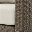 Afuera Living Outdoor Wicker High Back Loveseat in Beige