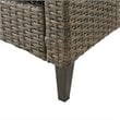 Afuera Living Outdoor Wicker High Back Loveseat in Beige