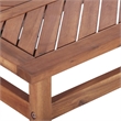 Afuera Living Outdoor Patio Wood Coffee Table in Stained Brown