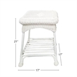 Afuera Living 3 Piece Wicker Conversation Set in White without Cushion