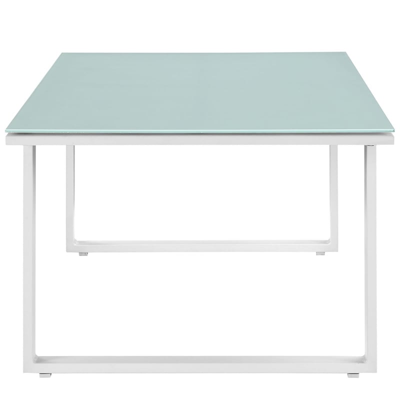 Afuera Living Outdoor Coffee Table in White