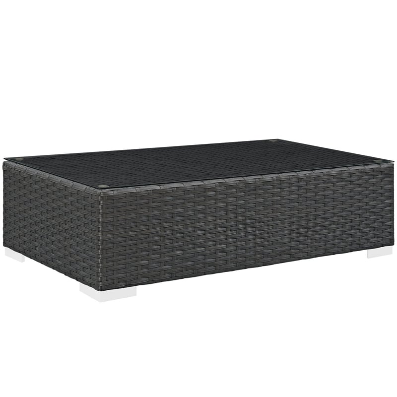Afuera Living Patio Coffee Table in Chocolate