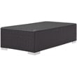 Afuera Living Contemporary Wicker Patio Coffee Table in Espresso