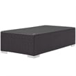 Afuera Living Contemporary Wicker Patio Coffee Table in Espresso