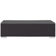 Afuera Living Contemporary Wicker Patio Coffee Table in Espresso