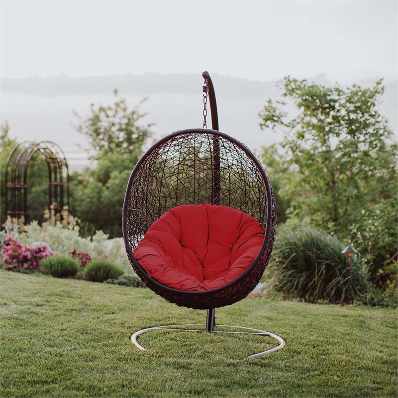 Afuera Living Patio Swing Chair in Red