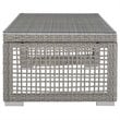 Afuera Living Glass Top Patio Coffee Table in Gray