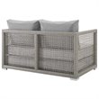 Afuera Living Wicker Patio Loveseat in Gray