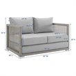 Afuera Living Wicker Patio Loveseat in Gray